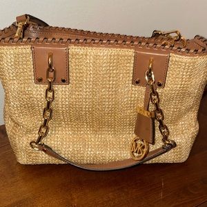 Michael Kors Woven Straw Tote